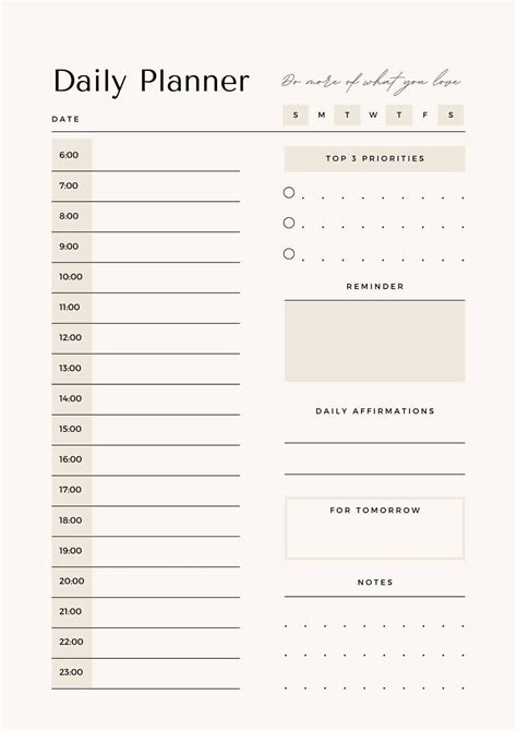 Free Printable Daily Calendar Templates for Easy Planning
