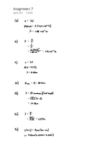Loncapa 7 - lon capa 7 solutions - PHYSICS 1A03 - Assignment 7 April 4 ...