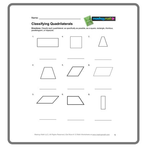 Math Shapes Worksheet 的图像结果