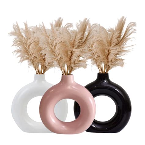 Buy CS3HUB Home Decor Donut Vase | Flower Vase | Pampas Grass Vase ...