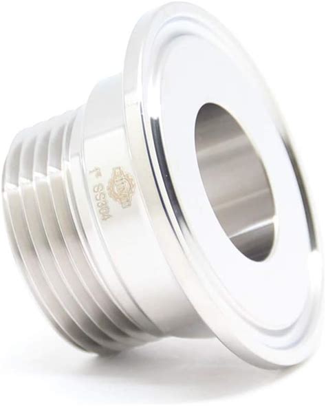 Buy QiiMii 1" Stainless Steel 304 Sanitary NPT Male Thread x 1.5" Tri ...