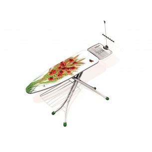 Asse Da Stiro Vileda Golden - Con Griglia Portabiancheria, Portacaldaia, Antenna Tendifilo, Altezza Regolabile (73-94 Cm), Bianco, 154x45x93 Cm