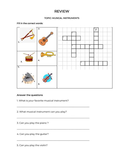 Musical Instrument Worksheet 的图像结果
