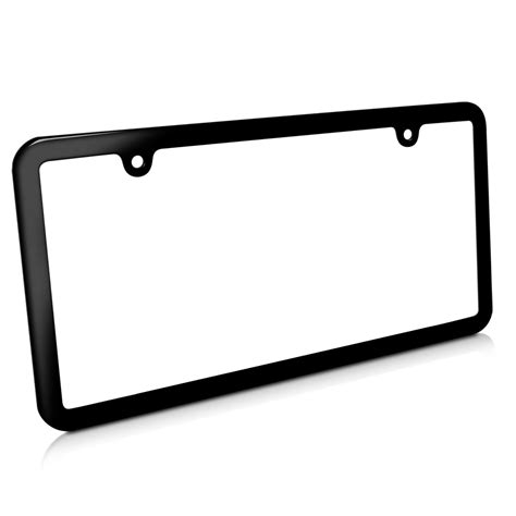 Slim Matte Black Metal License Plate Frame with 2 Holes - Car Beyond Store