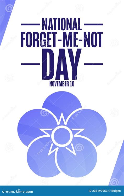 National Forget-Me-Not Day. November 10. Holiday Concept Stock Vector ...