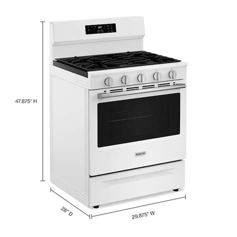 Maytag 30-in Glass Top 5 Burners 5.3-cu ft Steam Cleaning Freestanding ...