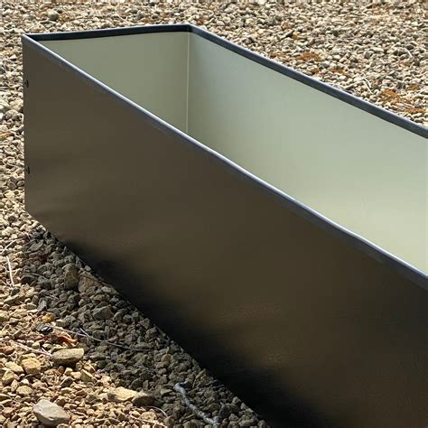 Handmade Metal Trough Planter: Deep Urban Garden Decor (100cm Long)