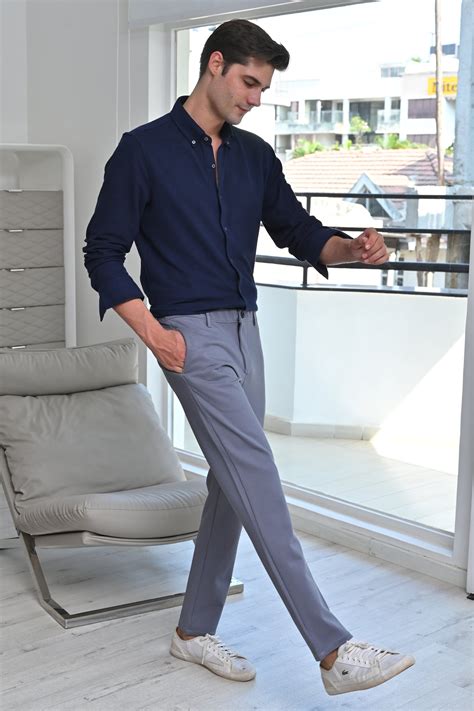 Atlee - Comfort Knitted Trouser - Grey – POE.NET