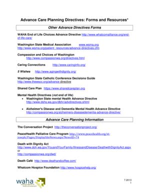 Advance Care Planning Form Pdf - Fill Online, Printable, Fillable ...