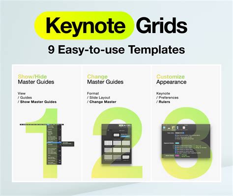 9 Keynote Master Grid Templates Bundle - Worksheets Library