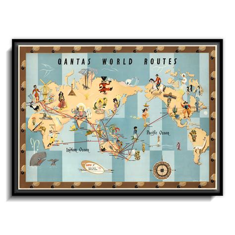 Quantas World Map – Calcuttan