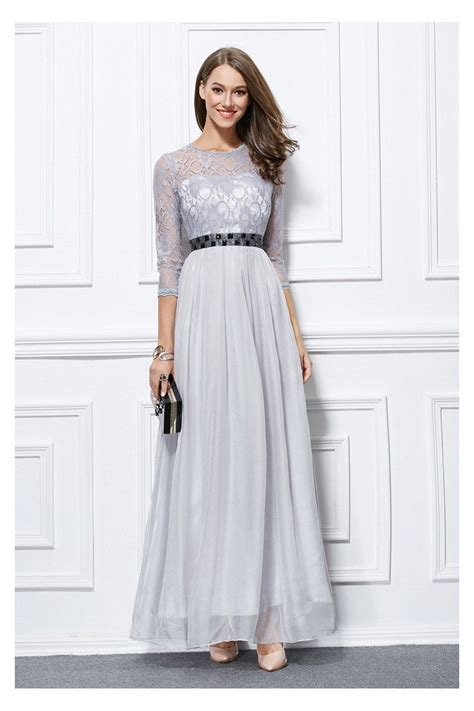 long sleeve chiffon dress