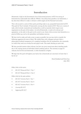Fillable Online KS3 ICT Homework Pack 2 Year 8 Fax Email Print - pdfFiller