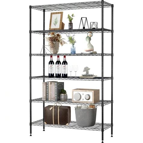 16''Lx42''Wx72''H 6 Shelf Wire Shelving Unit Heavy Duty Metal Storage ...