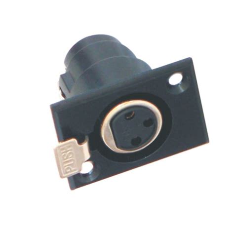MX XLR 3 Pin MIC Female Connector Panel Mounting Black Coating (MX-381 ...