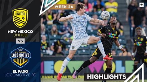 New Mexico United vs. El Paso Locomotive FC - Game Highlights | 09-02 ...