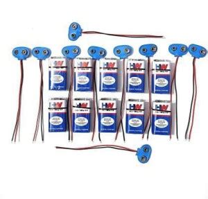 QBM Zinc Carbon Long Life Hi-Watt 9 Volt Battery with Connector for ...