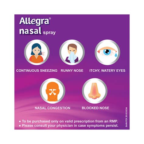 Allegra Nasal Spray buy now @ ₹364.65 Spray | Online Rengas Pharmacy India