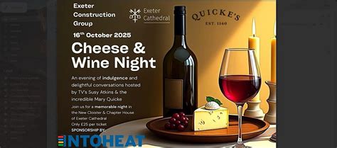 ECG Cheese & Wine Night, Exeter Cathedral, 16 October 2025 | AllEvents