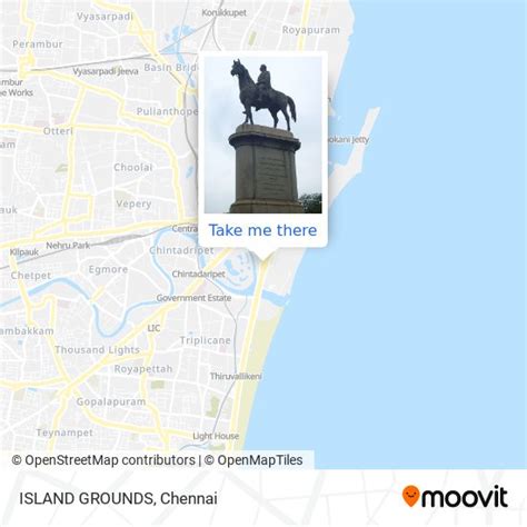 How to Get to ISLAND GROUNDS in Fort Tondiarpet by Bus, Train or Metro?