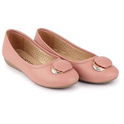 Buy FAUSTO FST 3817 PINK-37 Women's Pink Embellished Ballerinas (4 UK ...