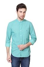 Buy Men Green Patterned Full Sleeves Casual Shirt Online - 163961 ...