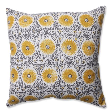 Pillow Perfect Riya Yellow Throw Pillow | Overstock.com Shopping - The ...