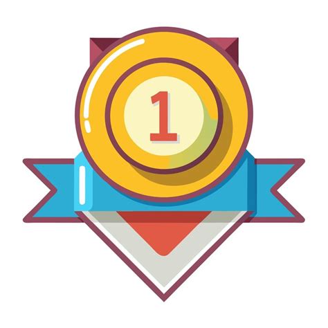 Elegant first place medal vector clean and stylish illustration for ...