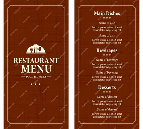 Food Menu Vector Background