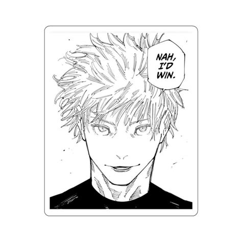 Gojo Satoru Nah I'd Win Sticker - Gojo Nah Id Win - Nah I'd Win Meme ...