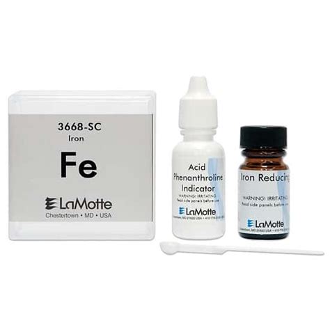 LaMotte 3668-SC Iron Test Kit , 50 Tests Per Kit from Cole-Parmer India