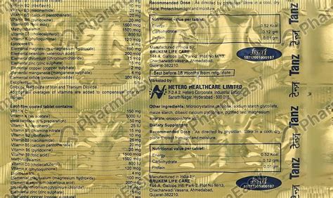 Buy Tanz Strip Of 10 Tablets Online at Flat 15% OFF | PharmEasy