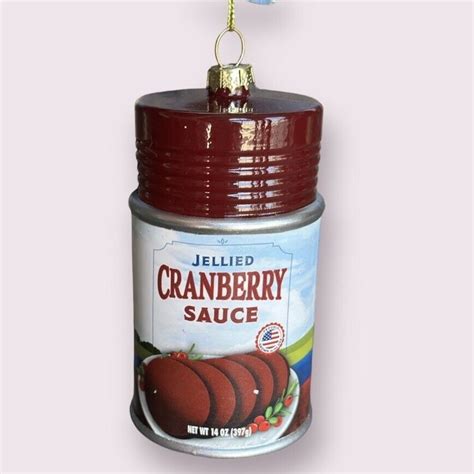 Cranberry Can Sauce Ornament -traditional American Thanksgiving Dinner ...