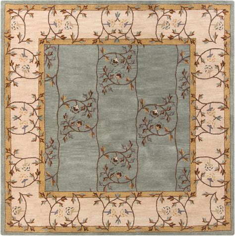 Mark&Day Wool Rugs, 4x4 Golden Traditional Sage Square Area Rug, Green Yellow Beige Carpet for ...