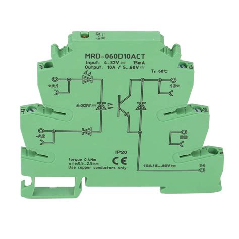 DIN Rail Relay, 6.2mm MRD060D10ACT Solid State DC UltraThin Relay ...