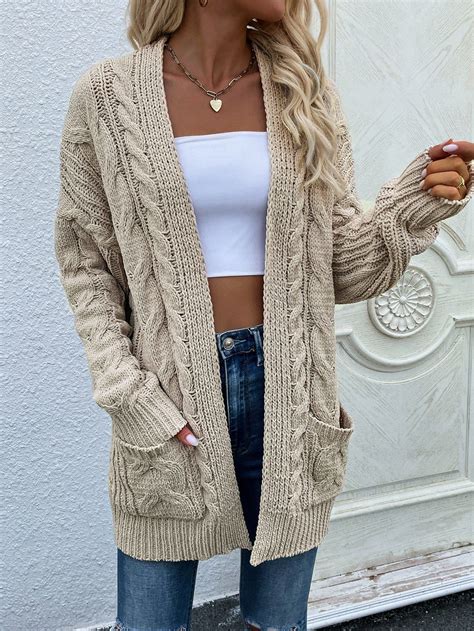 Smaibulun | JEMIMA Knit Cardigan - Beige | Drop shoulder cardigan ...