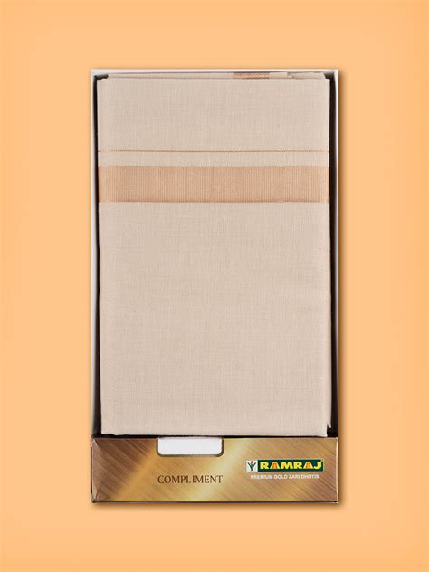 Mens Premium Fancy border Dhoti & Shirt Fabric - Celebrity Set - Copper