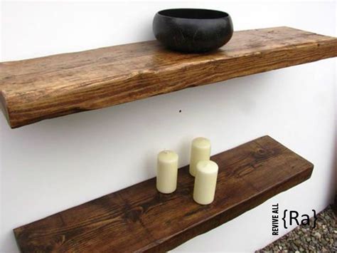 Natural Wood Floating Shelves - Designer Pics | Foter