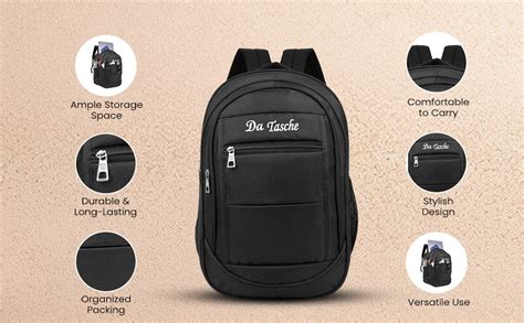 Buy Da Tasche 40L Heavy-Duty Laptop Backpack (Black) – Water-Resistant ...