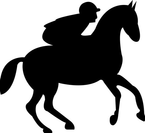 Running Horse With Jockey Svg Png Icon Free Download (#37569 ...