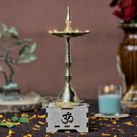 Buy SolarBasket Brass Akhand Solar Diya for Puja,Temple,Home Decoration ...