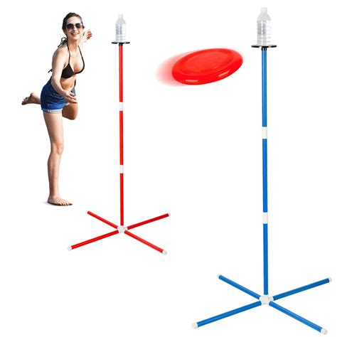 ROPODA Flying Disc, Frisbee Game Set Disc Pole, Disc Toss Game Beach ...