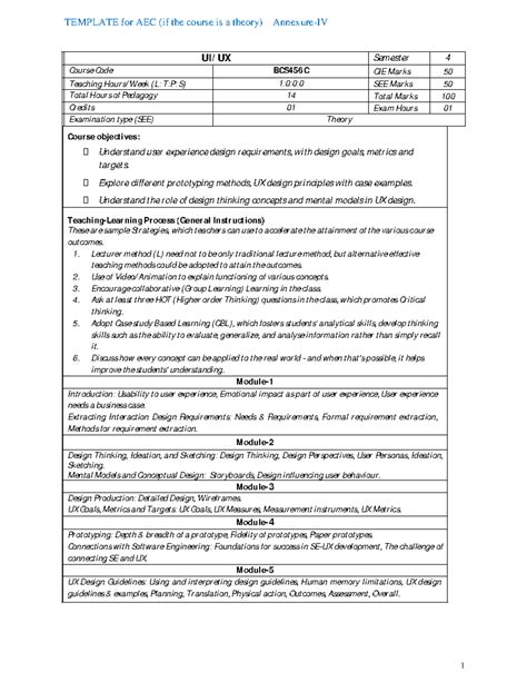 BCS456C - AEC UI-UX Theory Study Notes - Studocu