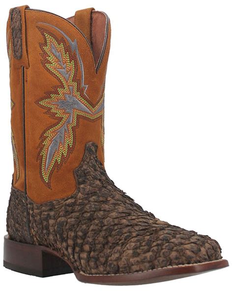 Dan Post Men's Dorsal Sea Bass Exotic Western Boots - Broad Square Toe ...