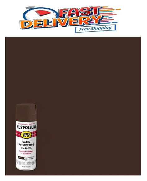 Rust-Oleum Stops Rust 12 oz. Protective Enamel Satin Dark Brown Spray ...