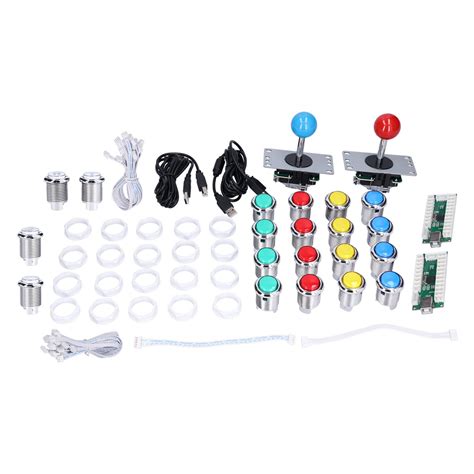 Buy 2 Player Arcade DIY Kit, 8 Way Joystick Kit 5 Pin 8 Way Joystick ...