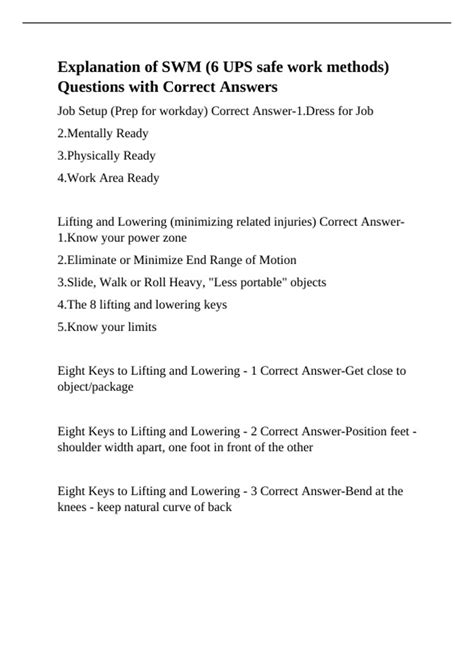 Image result for Safe Work Methods UPS