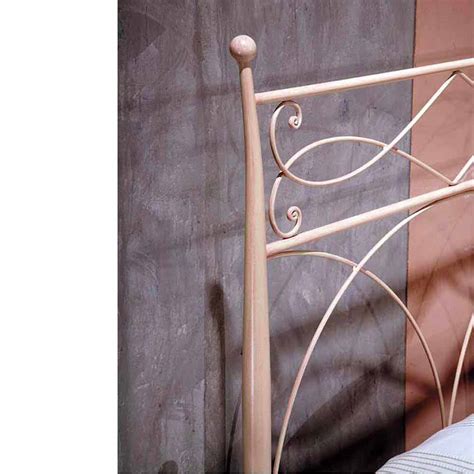 Wrought iron single bed Ambra, handmade in Italy, classic design