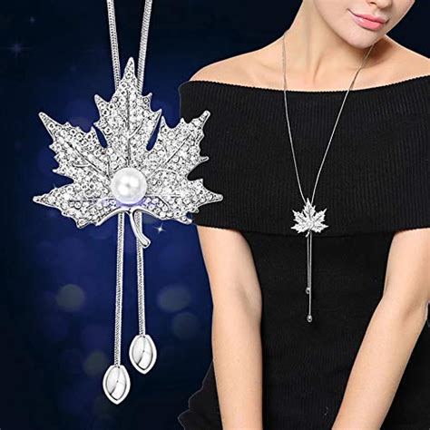 Shining Diva Fashion Latest Crystal Flower Design Stylish Long Chain ...