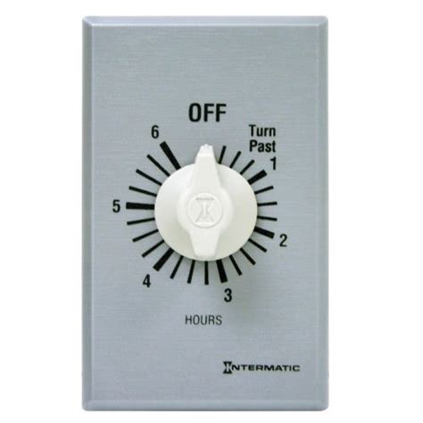 Intermatic FF6H 6-Hour Spring Loaded Wall Timer, Plastic with Brushed ...